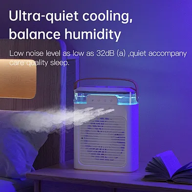 USB Mini Cooler Fan for Desktop Dorm Use Spray Fan Humidification Refrigeration Portable Air Cooler for Air Conditioning