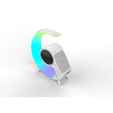 2024 multifunction wireless charger Light And Clock Colorful Night 3 In 1 Wireless Charger With Speaker