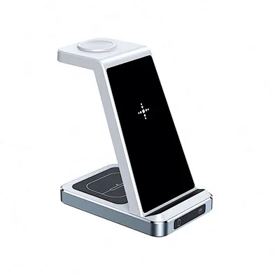 2024  multifunction aluminum wireless charger 20W 3  In 1 Wireless Charger Stand