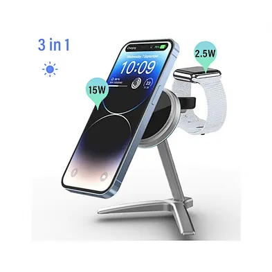 2 in 1 Wireless Charger Magnetic Charging Station Travel Charger charger power Fast Mobile Phone