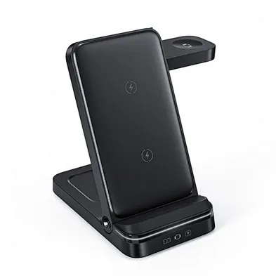 2024 hot sale wireless charger Stand Desktop Station Magnetic 3 In 1 Foldable Wireless Charger