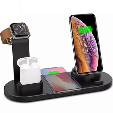 Fast 2023 Smart Qi 6 In 1 Wireless Charger Station  Charging