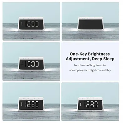 2022 Hot Sale Alarm Clock Wireless Charger Digital CO268 Ambient Light Wireless Charger 3 in 1 Custom Wireless Charger
