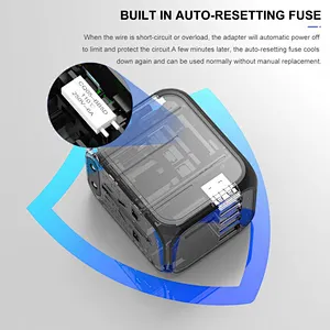 Best selling items multi-nation travel power adapter world universal travel adaptor with 4 usb charger