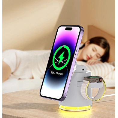2024 high quality Large For Led New Arrived 4 in 1 Foldable Cube Wireless Charger 15W Fast Charging