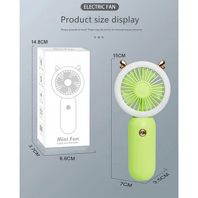 2021 Hot Sell Portable Mini phone Fan Led Light with Ear Cat Design Fan CO76