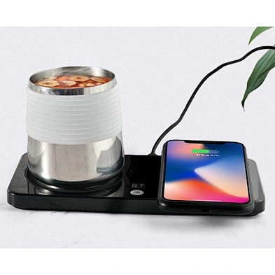 Warmer Coffee Usb With Mug Beverage Tea Milk Heating Cup Charing 2 In 1 Qi Fast And High Quality Hot Selling Wireless Charger