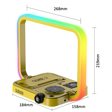 2024 multifunction wireless charger Led Ambient Night Light With Wireless Charger Rgb
