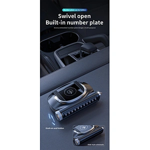 Car mounted aromatherapy R100 new folding wireless charging invisible parking tag safety hammer car bracket