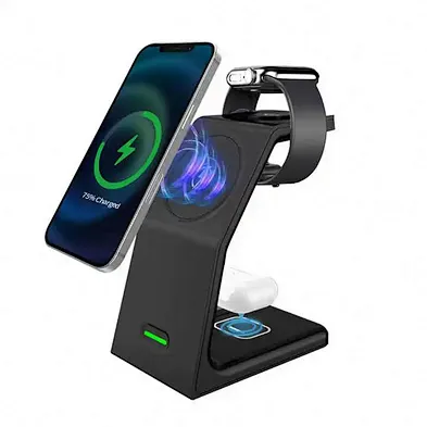 2024 multifunction Charging Dock Station Charger Stand For phoneWireless Charger 3 In 1 stand wireless charger