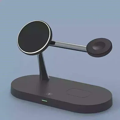 2024 Newest stand 15w 3 in 1 wireless charger dock station charging foldable magnetic fowith OEM