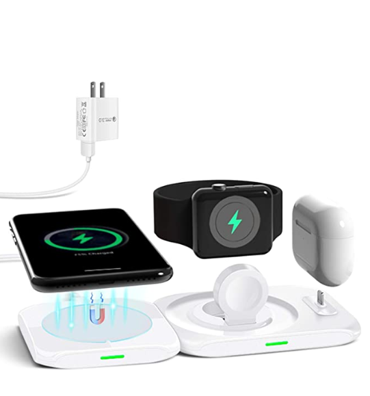 2024 new high quality wireless charger For 3 In 1 Magnetic 15W Max Fast Charging Wireless Charger Pad Stand with removable