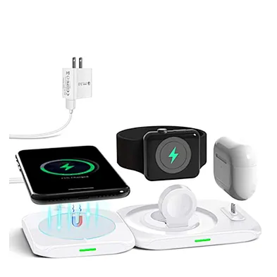 2024 new high quality wireless charger For 3 In 1 Magnetic 15W Max Fast Charging Wireless Charger Pad Stand with removable