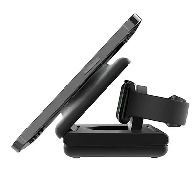 JEDI 2023 High Quality Fast Charging Magnetic 3-in-1 Foldable Wireless Charger for Phone Oem Qi ABS TYPE-C 