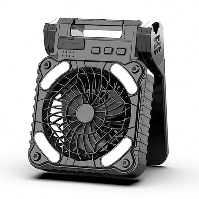 2024 new Foldable Usb Rechargeable Led Solar Power Camp Fan With Camping Light  Outdoor Camping Fan