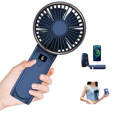Small Hand Fan Portable USB Rechargeable Handheld Cooling Mini Fans Foldable Air Fan  For Women Men Travel Porket