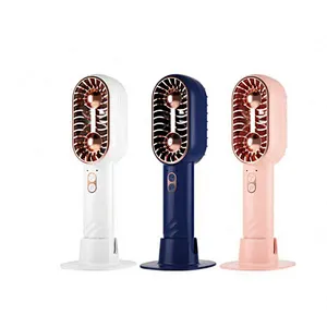 customized New Unique Design Double Blade Fan 2024 Mini Handheld Turbo Fan Summer Student Gift Rechargeable Fan
