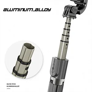 JEDI Handheld Selfie Stick with Light L03S Photographic Lighting Selfie Stick Extendable Tripod Stand with Remote Shutter