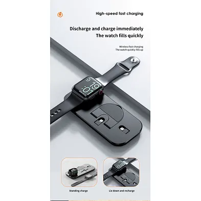 2024 high quality wireless charger 3-In-1 Magnetic Wireless Charger 3 In 1 15W Fast Foldable wireless charger
