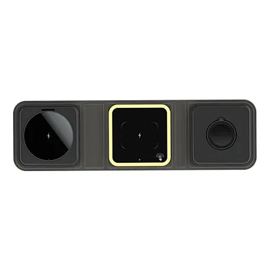 2024 new high quality wireless charger Magnetic Charging 15W 3 In 1 Foldable Wireless Charger With Light multifunction