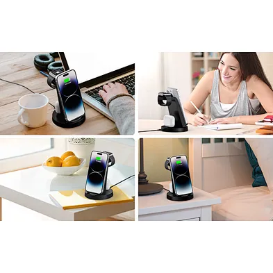 OEM Fast Charging Station Stand Dock Holder 15w 10w 3 in 1 one wireless charger for  phoneand phone phone wireless charger