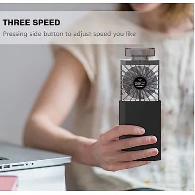 Lady Handheld Fan Rechargeable Small Personal Fan with 3 Speeds Setting Powerful Quiet Pull-out Portable Fann