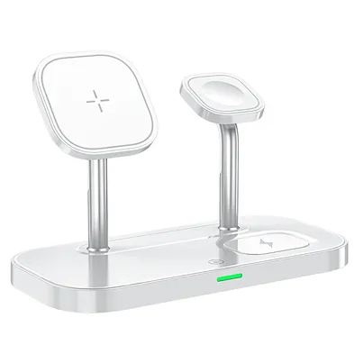 2024 new wireless Charger 15W For phone Station Wireless Charging 3 In 1 Phone Stand with night light