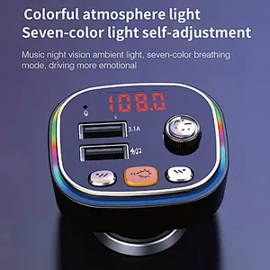 Dual Usb 3.1A multifunction  Charger  Player Handsfree Kit Adapter Fast Charging  Fm Transmitter New Post Car Charger Mp3 Player