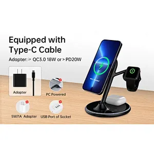 2023 New Phone 15W 3-In-1 Magnetic & 3 In 1 Charger Wireless Stand