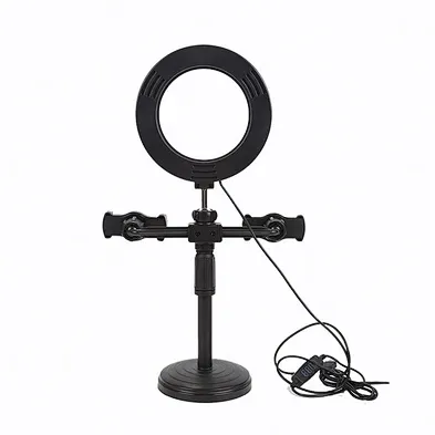 Top Selling Mobile Phone Clip Live Broadcast Desktop Mobile Phone Holder With Supplementary Light Integrated Mobile Phone Holder