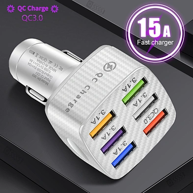 2024 hot sale car charger type C Adapter Dual Socket Car Usb Super Fast Charger multifunction car charger