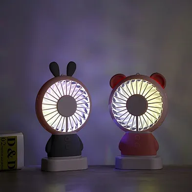 Cute Rabbit Ear Outdoor Travel Small Volume Portable Usb Mini Desktop Electric Handheld Fan