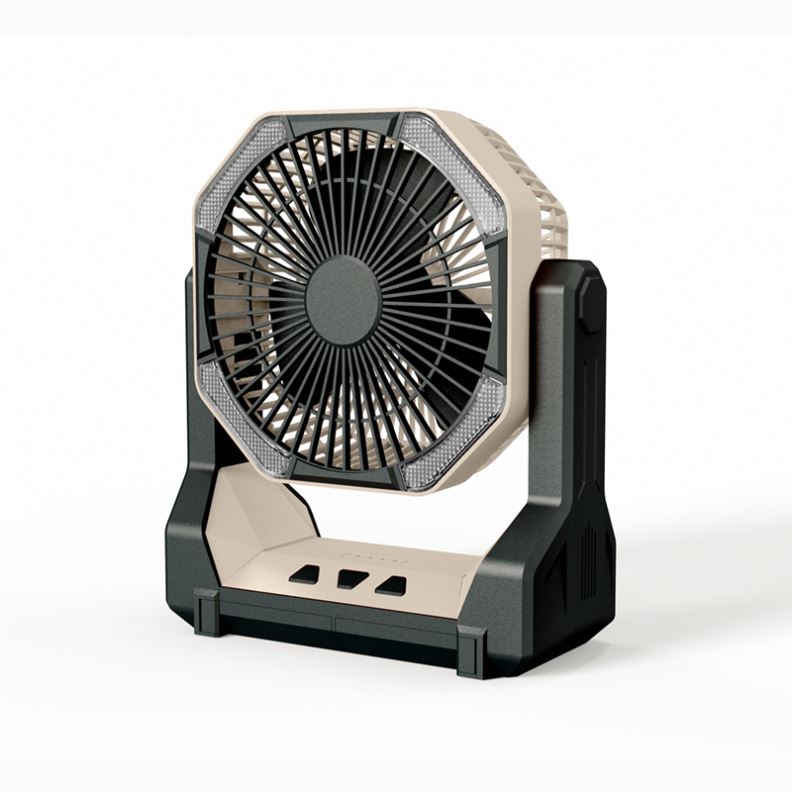 2024 hot sale multifunction Camping Led Lamp Retractable Light Portable Desk Fan With 3 Speed Option
