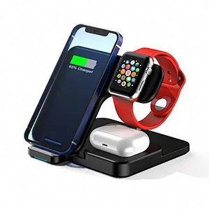Magnetic Charger Foldable 3 In 1 Wireless Charger Station Qi 15W Fast wireless charger