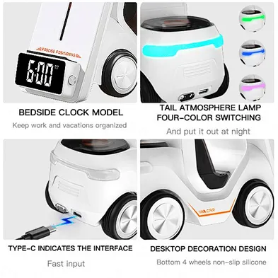 forklift shape design 5 In 1 Wireless charging Station for phone Magnetic Desktop 6 Car Shaped  Universal Mobile phone Charger