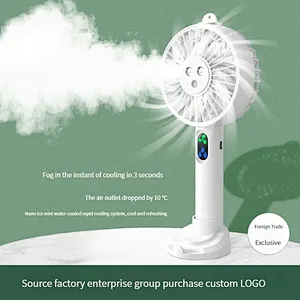 2024 digital display Portable Fan Charger Mini Handheld Fans 3 Speed
