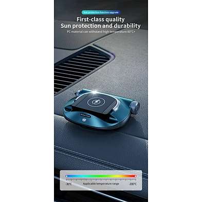 Car mounted aromatherapy R100 new folding wireless charging invisible parking tag safety hammer car bracket