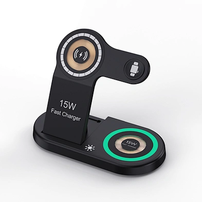 Magnetic Fast Charger 15W 3 In 1 Foldable Wireless Charging Charger With Logo Printing H148