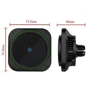 2024 best selling 15W Mount Adsorbable 2In1 Ice Cooling Unique Design Car Wireless Magnetic Charger Wireless charger