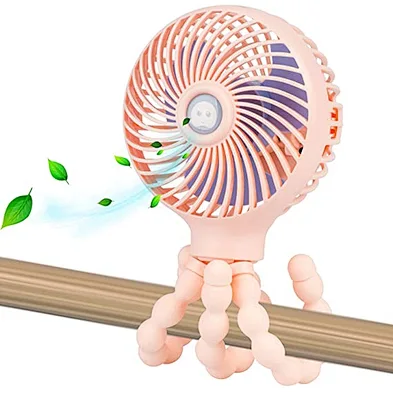 2021 Handheld Baby Stroller Fan with Flexible Tripod USB Portable Clip-on Desk Fan for Camping Car Seat Crib Bike Treadmill Gym