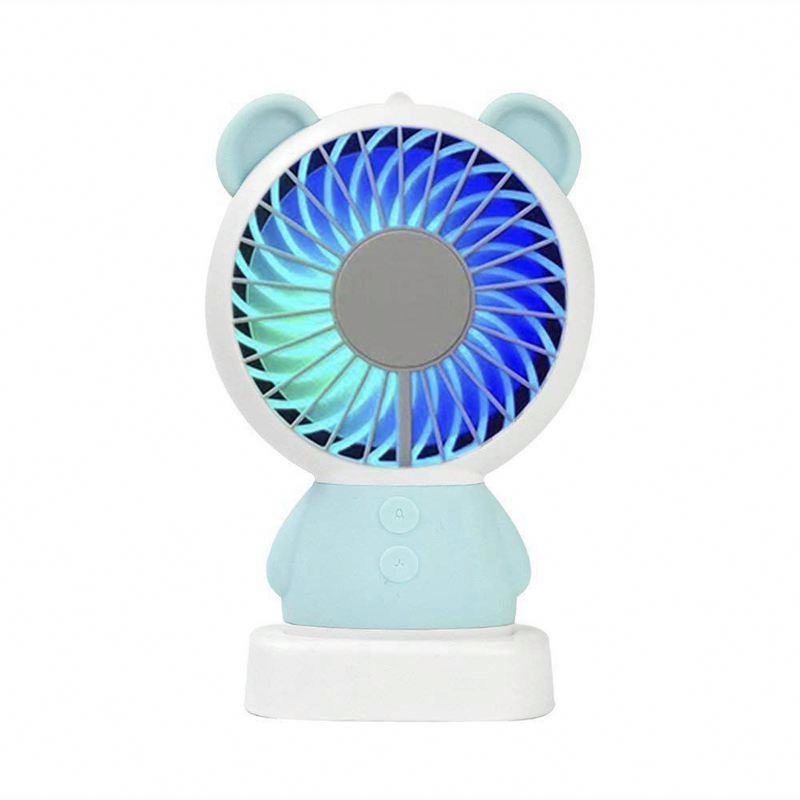 2022 hot sale Animal style handy Desktop electric Desk Hand Fan CA2244 with USB Cute Mini Luminous  Portable Air Cooler mini Fan