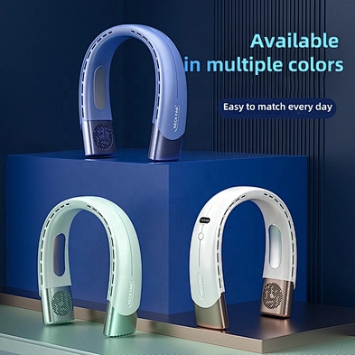 High Quality 2023 Wearable Mini Neck Fan With Portable Bladeless Usb Rechargeable Summer Hanging Neck Fan