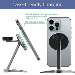 2 in 1 Wireless Charger Magnetic Charging Station Travel Charger charger power Fast Mobile Phone