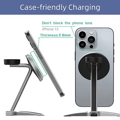 2 in 1 Wireless Charger Magnetic Charging Station Travel Charger charger power Fast Mobile Phone