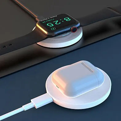 2024 portable Magnetic Stand For phone  Mini Wireless Charger 3 In 1 Foldable multifunction wireless charger