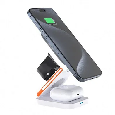 2024 New multifunction high quality Aluminium 3-In-1 Aluminum Alloy 3 In 1 Magnetic Wireless Charger
