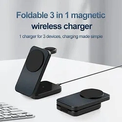JEDI 3 In 1 Foldable Chargre Multifunction Fast Charging High Quality Desktop Wireless Phone Charger