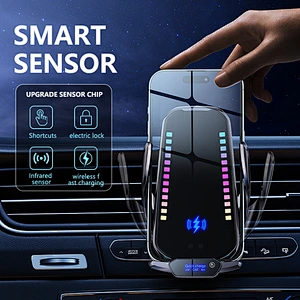 Magnetic Clamping Car Phone Holder Wireless Charger