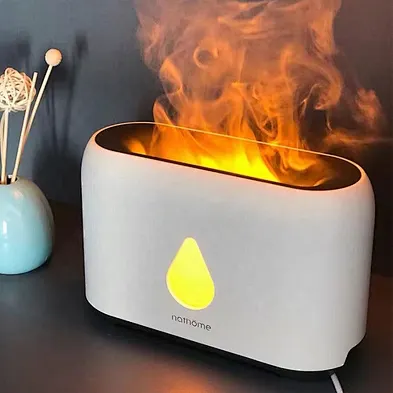 2024 Air Essential Oil Diffuser Aroma H46 Ultrasonic Cool Mist Maker 5V Home Room USB 3D Flame Humidifier