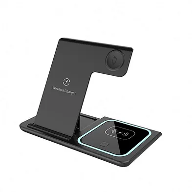 3 in 1 15W Fast Wireless Charger 3 in 1 Wireless Charging Stand Foldable Portable Wireless Charger